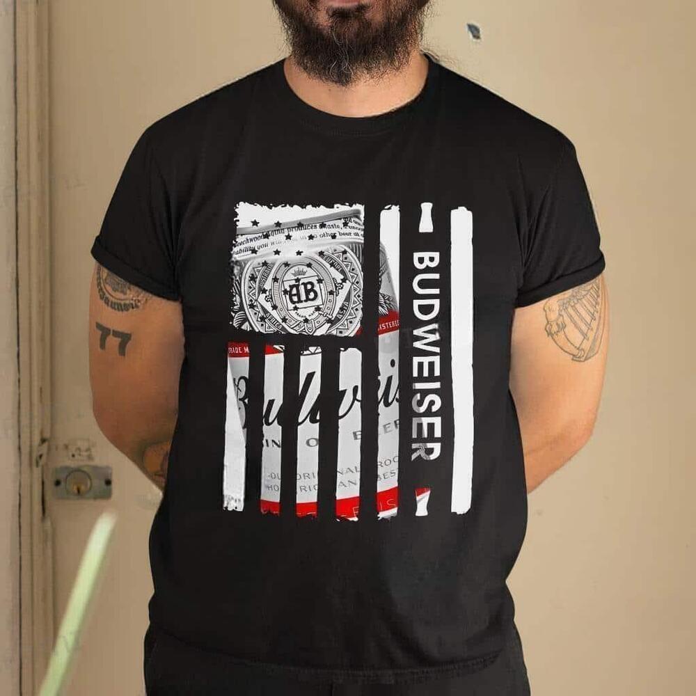 Budweiser Beer Tshirt Us Flag Gift For Beer Lovers